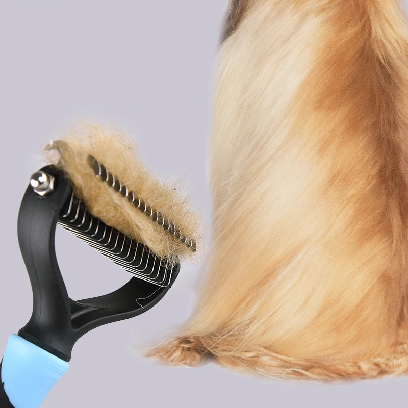 Hair Removal Comb for Dogs Cats Grooming Dematting Deshedding Brush Tool for Tangle Detangler Fur Trimming 1 Hair Removal Comb for Dogs Cats Grooming Dematting Deshedding Brush Tool for Tangle Detangler Fur Trimming 2