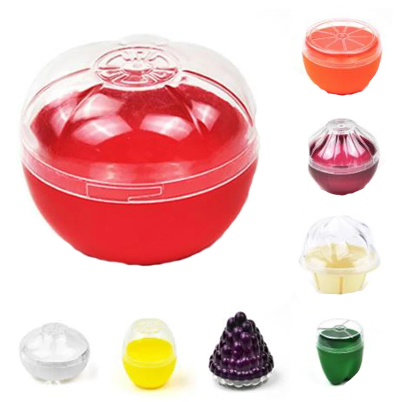 

Cute Vegetable Sealing Box Fruits Crisper Food Containers Onion Lemon Tomatoes Portable Preservation Box Container Storage