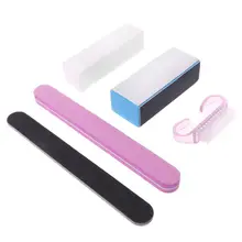 5 шт Профессиональный набор прямоугольных напильников для ногтей, набор маникюрных инструментов