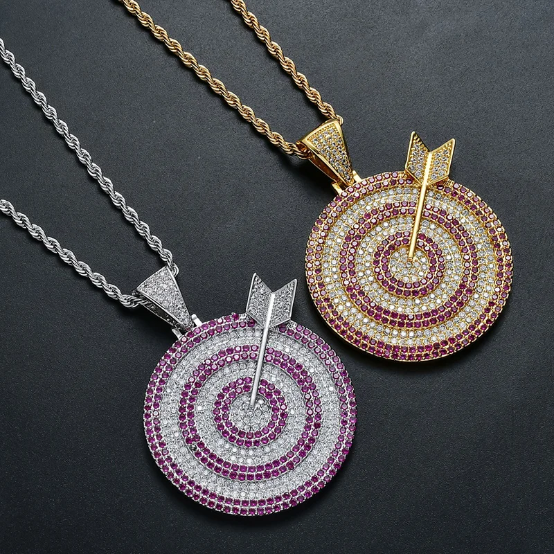 

Ожерелье мужское в стиле хип-хоп с фианитом класса AAA