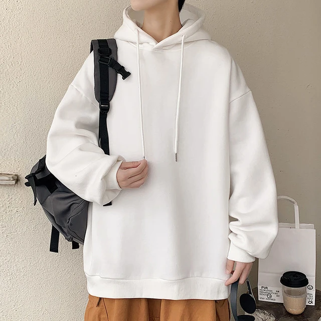 Korean Style Men's Hoodie 2022 Autumn New Solid Color Pullover Fashion  Sweatshirt Long Sleeve Casual Men's Clothing - AliExpress