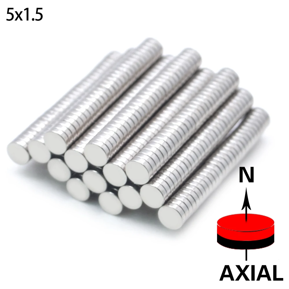 

5000 pcs 5mm x 1.5mm Neodymium Disc 5x1.5 super strong rare earth magnets 5 * 1.5 New art creation compound 5 * 1.5 mm