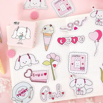 

45Pcs Kawaii Stationery Stickers Cute Dog Stickers Cartoon Sticker For Kids DIY Decor Scrapbooking Diary Albums Supplies