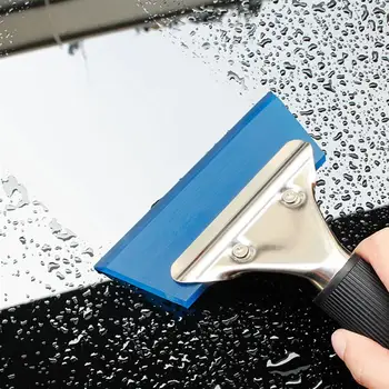 

2pcs Stainless Steel Snow Shovel Car Cleaning Scraper Window Tint Tools Glue Film Remove Tool For Windshield Random Color