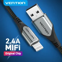 Vention-Cable USB de carga rápida para móvil, cargador de datos MFi para iPhone 12 Max, 11, Xs, X, 8 Plus, 12 Mini, 2.4A