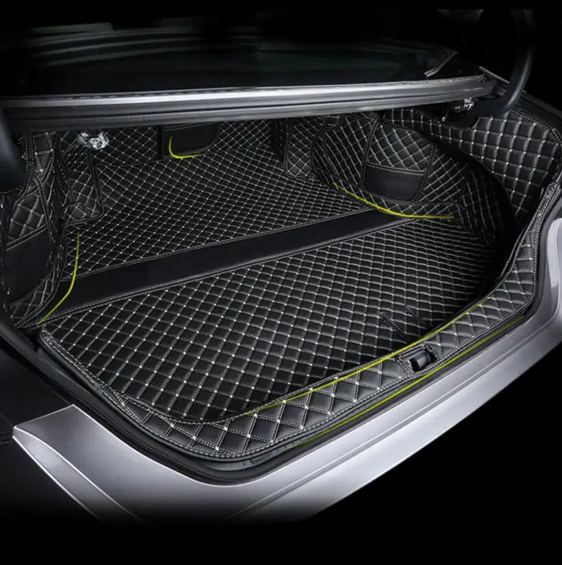 Автомобильный Стайлинг роскошный волоконный кожаный коврик для багажника автомобиля для Toyota Camry XV70 аксессуары