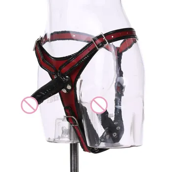 Double-ended Strap-on Dildo Mouth Gag Detachable Dildos Harness Strap Adjustable Dildo Brief Sex Woman Man Toys 4