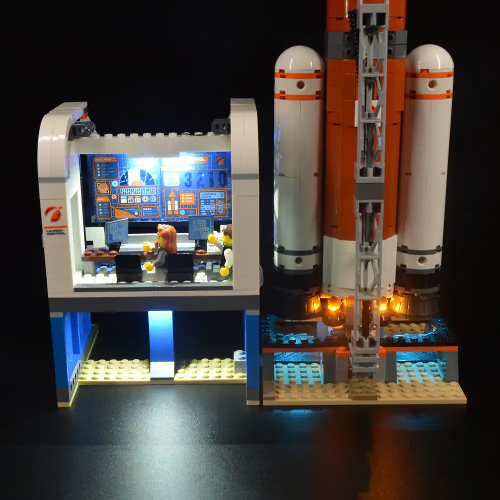 deep space rocket and launch control lego