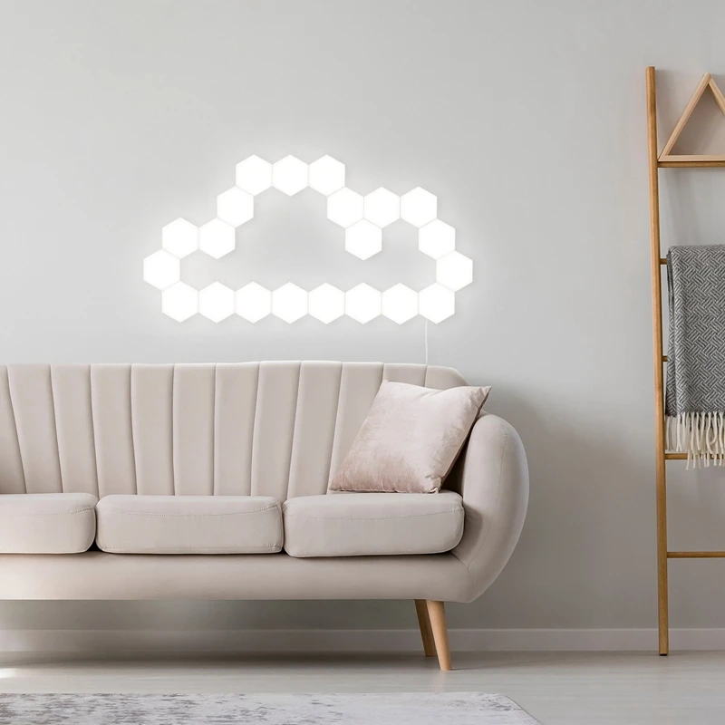

Quantum Lamp Led Hexagonal Lamps Modular Press Sensitive Lighting Night Light Magnetic Hexagons Creative Decoration Wall Lamp