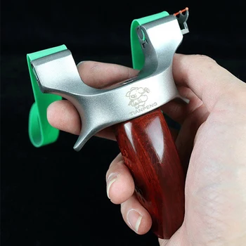

Slingshot Hunting Stainless Steel Catapult + Wood Handle Use Rubber Band Outdoor High Precision Shooting Games