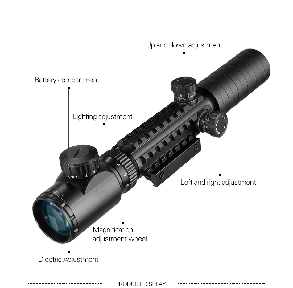 Escopos com Trilho 20mm para Pistola de ar Vomz Caça Escopo Vermelho Ponto Verde Iluminado Vista Tactical Sniper Tamanho 11 3-9x32 eg 8 Cheap Lunetas Riflescopes