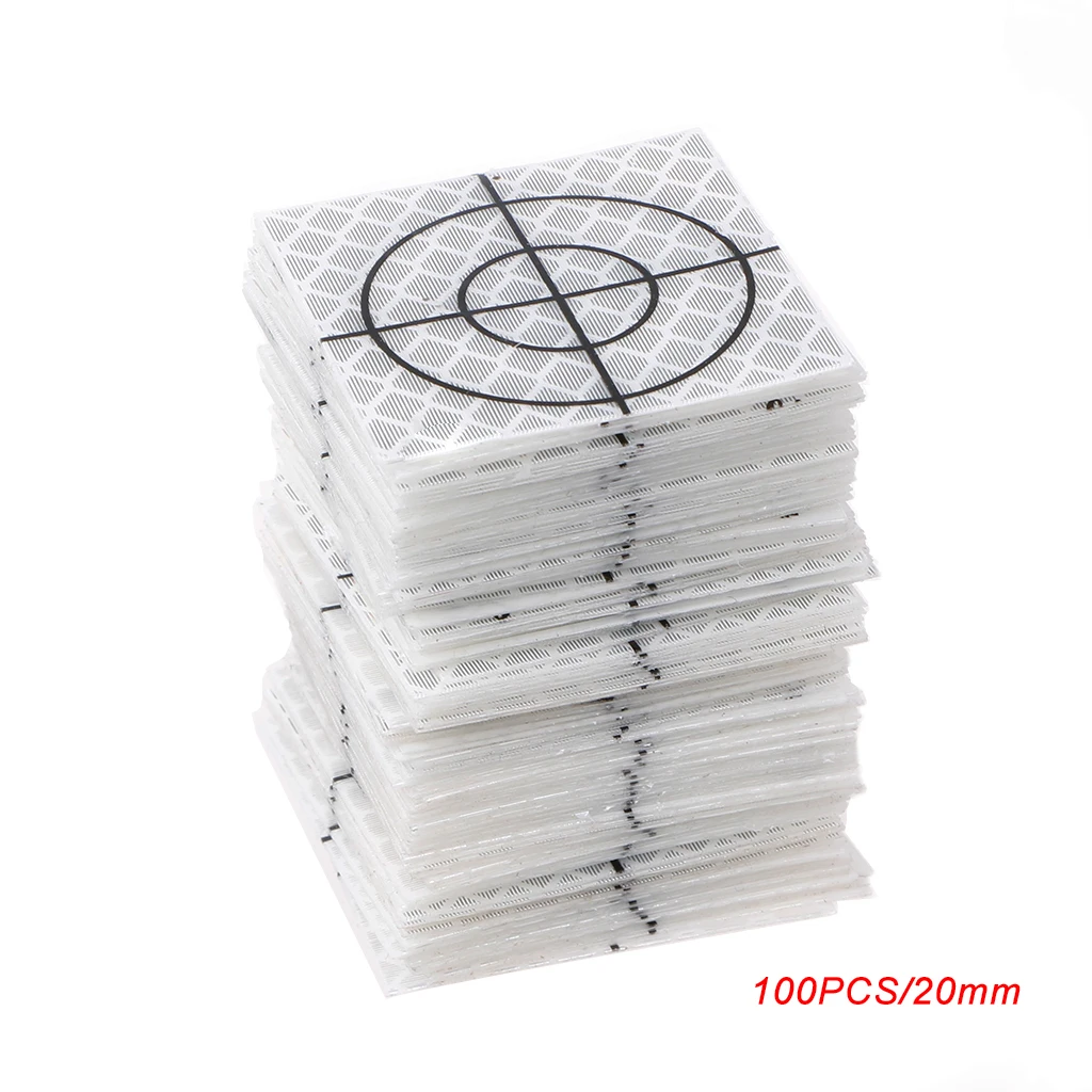 

100Pcs/Set Reflector Sheet Reflective Tape Target Total Station 20x20mm