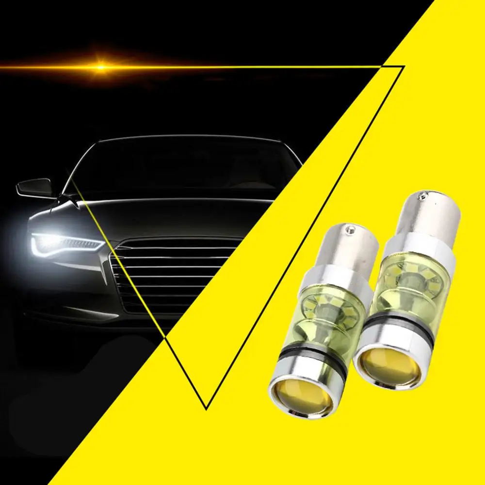Прочный 2 шт 100w 1156 20 SMD высокой мощности супер яркий 4300K золотистый свет автомобильных фар противотуманных фар ходовой свет