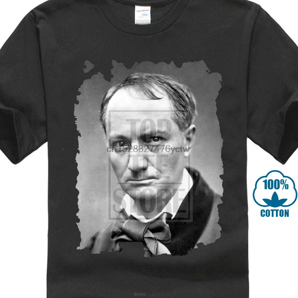 Футболка Baudelaire для знаменитостей, футболка тенниска, Блан, Homme Cadeau