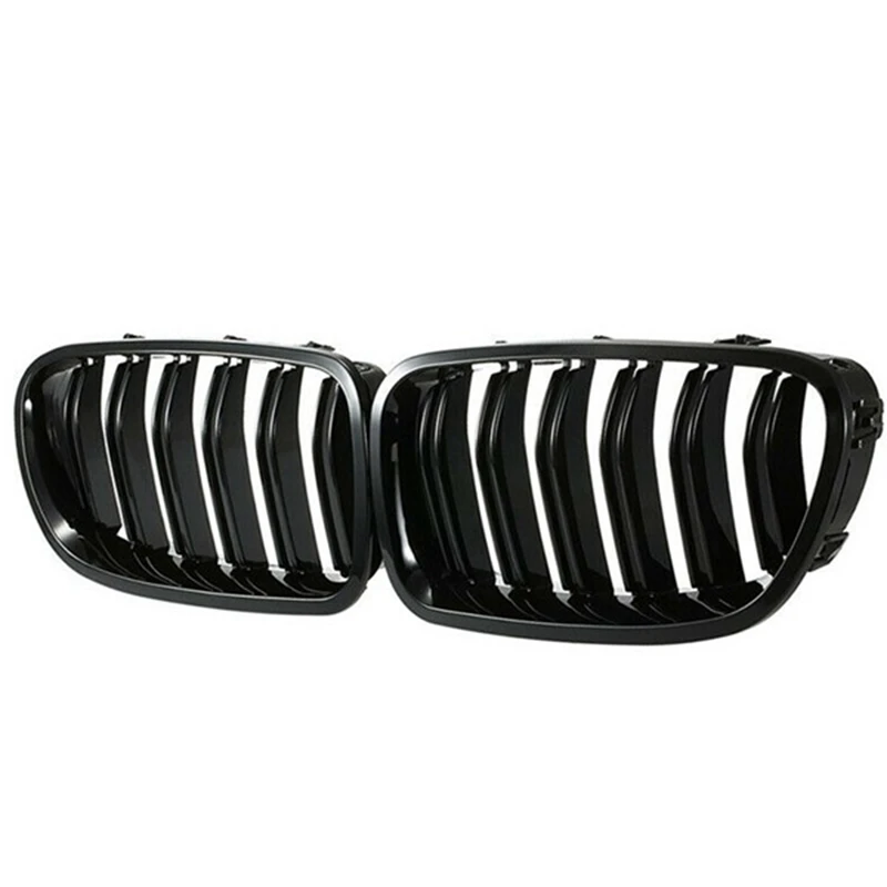 Parrilla De Radiador Individual Negra Brillante Para BMW Serie 7 F01 2007-2012 - Estilo Riñón