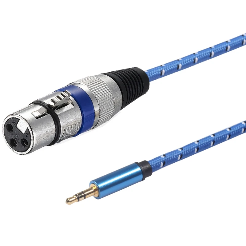 FFYY-2Pcs аудио микрофонный кабель Соединительный баланс шнуры XLR до 3,5 мм Соединительный Кабель микрофонный Змеиный шнур для конденсаторного микрофона