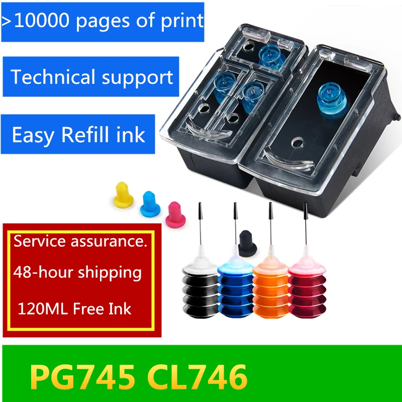 GraceMate PG-745 CL-746 многоразовый картридж совместимый для Canon MG2470 2570 IP2870 PG745 CL746 струйный