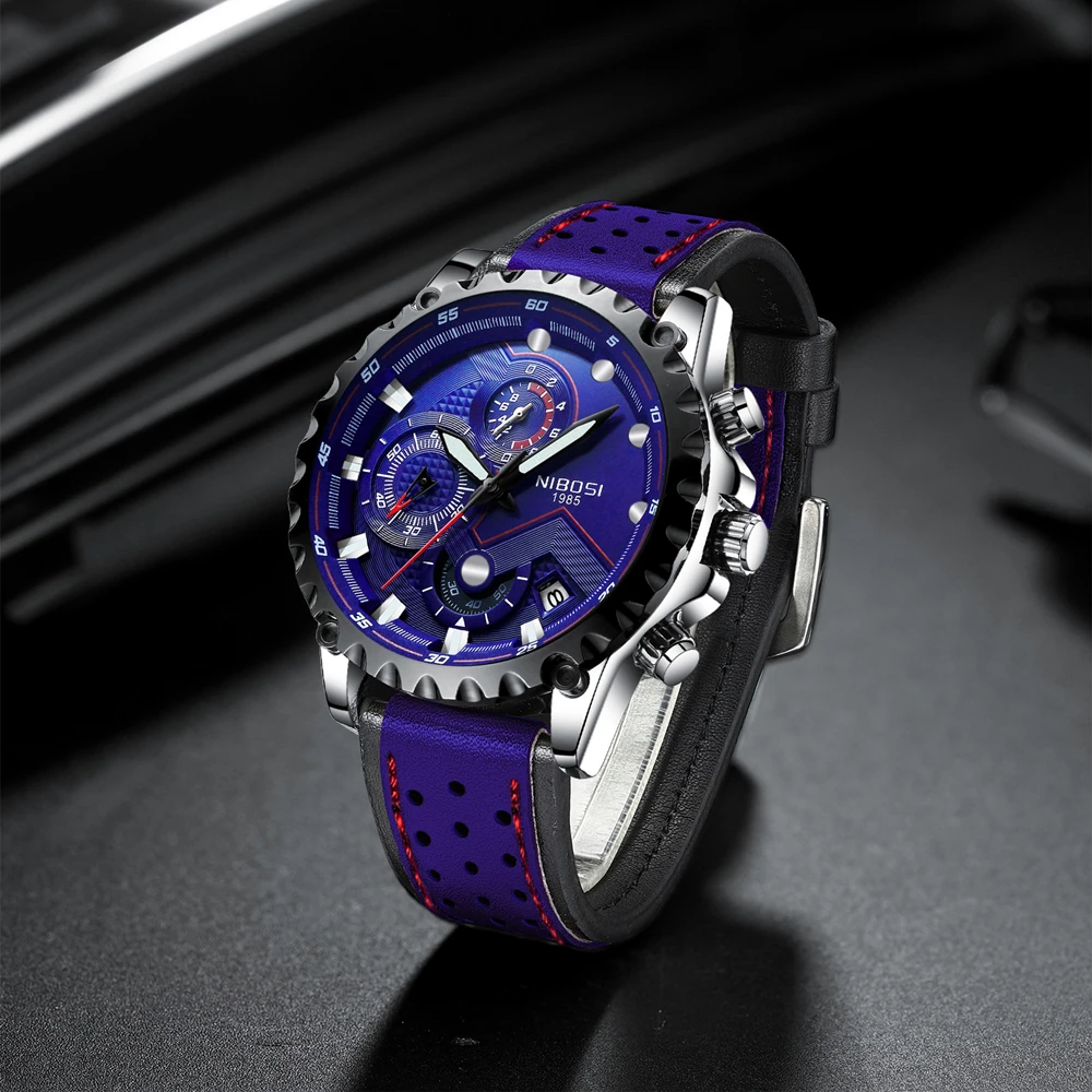 Часы мужские NIBOSI мужские s часы Relogio Masculino Топ бренд класса люкс наручные часы Спортивные кварцевые часы синие часы мужские водонепроницаемые хронограф
