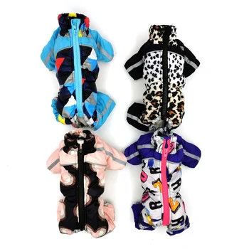 

2019 New Winter Pet Dog Clothes Thicken Warm Waterproof Camouflage Down Jacket Coat Puppy Pet Cotton Padded Coat Zip Up Snowsuit