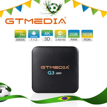 

Brazil GTMEDIA G3A Android TV BOX 2GB 16GB Set Top Box 4K Ultra BT4.0 Android 7.1 2G/16G WIFI Google Cast Netflix DRM IP TV Box