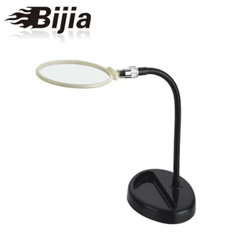 

BIJIA Lighted Lamp Desktop Magnifier Metal Frame Reading Newspaper Learning MG15119
