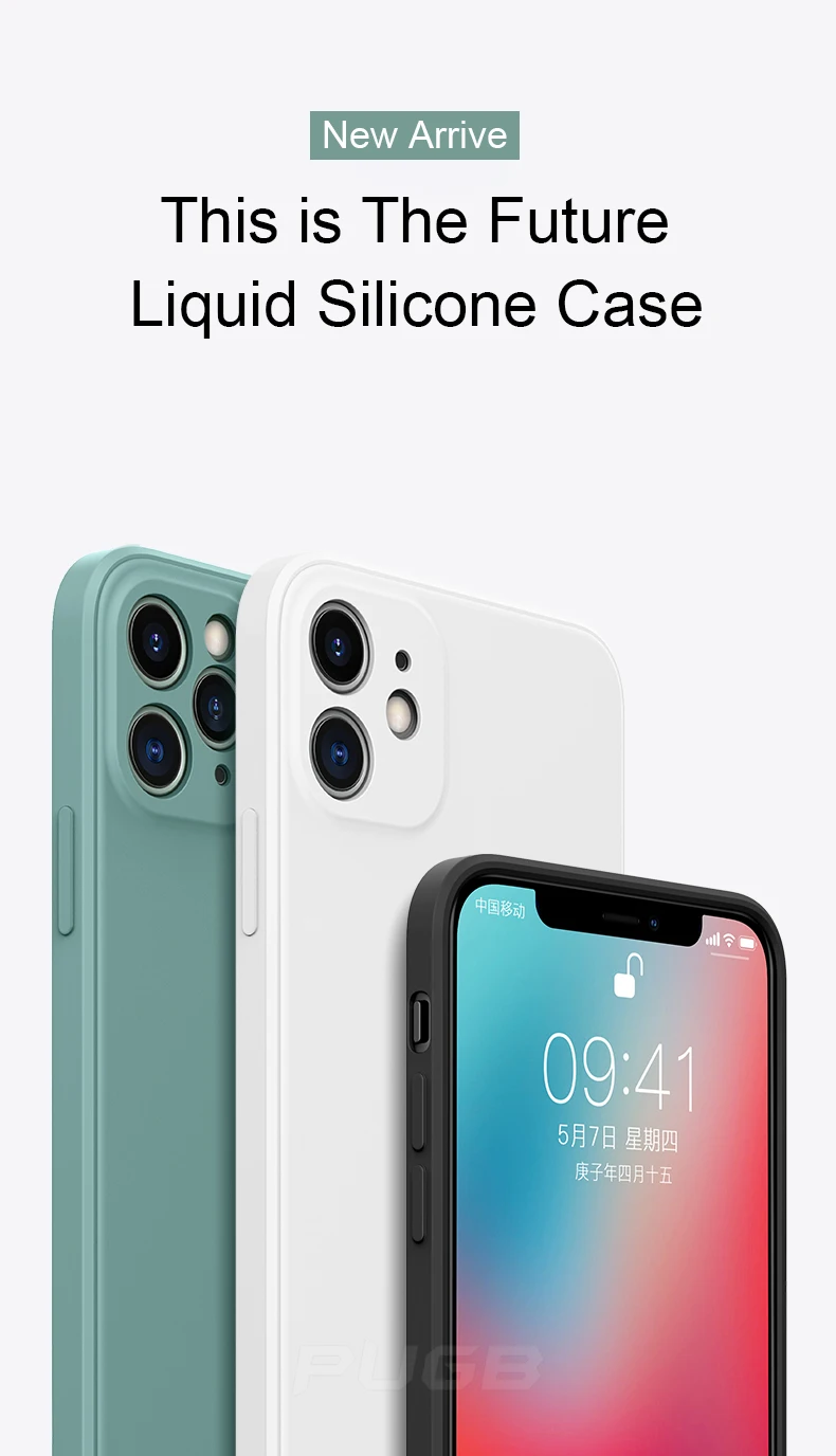 Luxury Orignal Square Soft Liquid Silicone Case For iPhone 11 12 13 Pro Max Mini X XS XR 6S 7 8 Plus SE 2022 Shockproof Cover iphone 12 pro max case