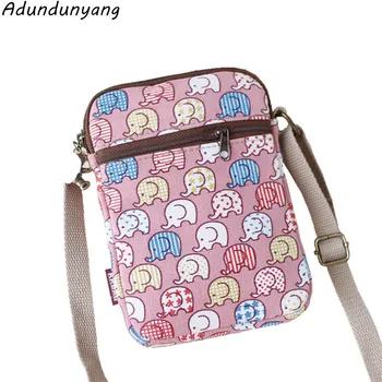 

Ladies canvas mobile phone bag new printing simple messenger small bag manufacturer wholesale