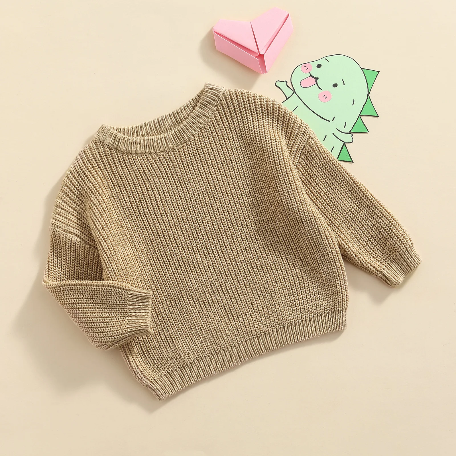 Citgeett Autumn Kids Toddler Baby Girls Boys Sweaters Winter Warm Long Sleeve Knit Pullovers Clothes
