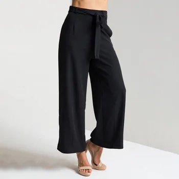 

Womens High Waisted Loose Wide Leg Pants Fashion Pantalon Drawstring Ankle-length Spring Summer Vintage Fitness Pants