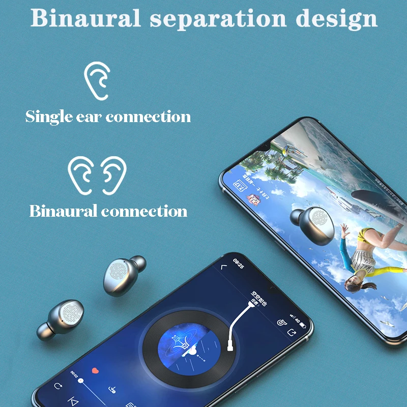 Фото Беспроводная гарнитура TWS с двумя микрофонами bluetooth колонка 5 0 Автоматическое Беспроводная гарнитура TWS с двумя микрофонами bluetooth колонка 5 0 Автоматическое