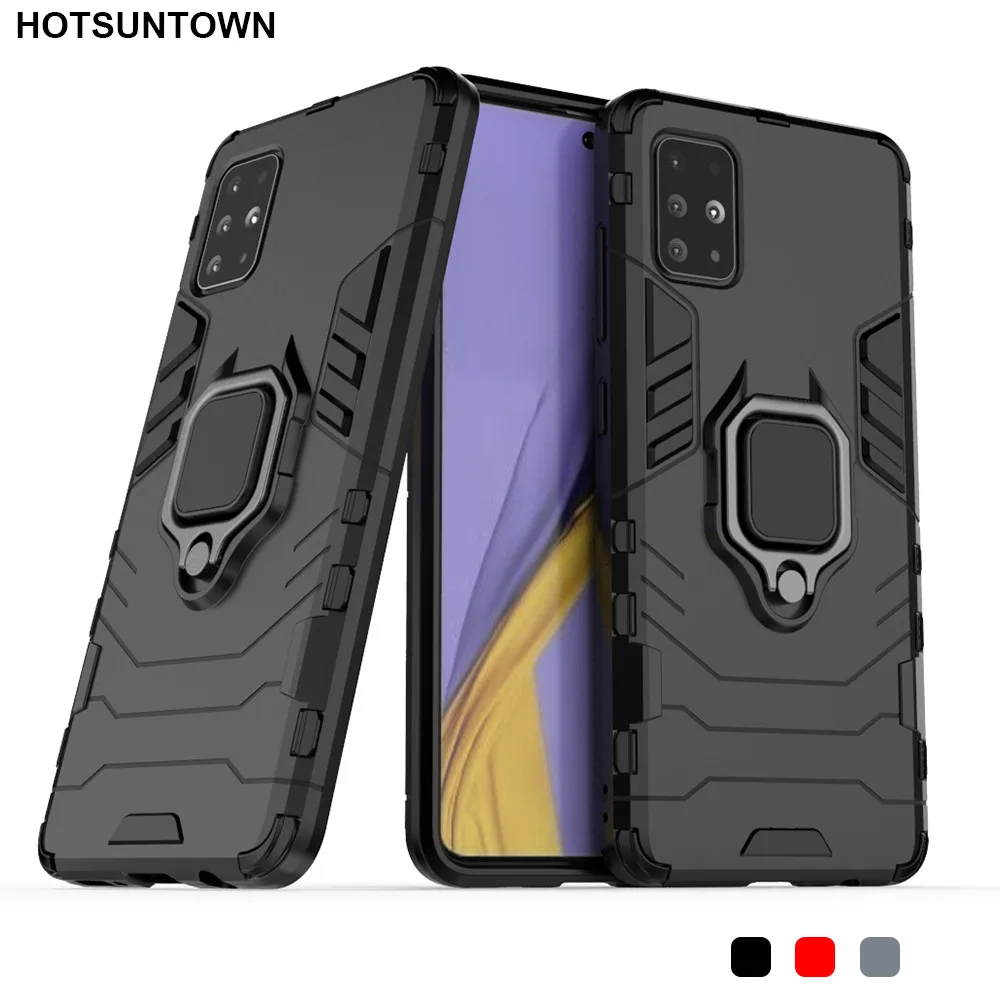 Армированный чехол из поликарбоната с кольцом-держателем для телефона Samsung Galaxy A51