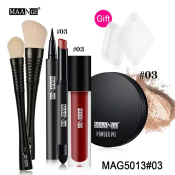 

MAANGE Make-Up Set 6 Pieces/Set Of Make-Up Tools Concealer Powder Lip Glaze Eyeliner Liquid Lipstick Pen Brushes