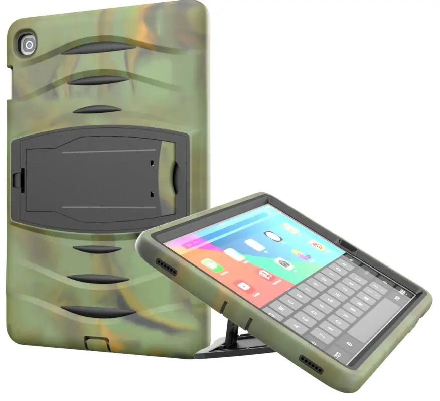 Camouflage Для Samsung Galaxy Tab S5e 10,5 SM-T720 T725 чехол для детской кожи, безопасный ударопрочный сверхмощный ПК с прочной подставкой полный защитный чехол - Цвет: Camouflage