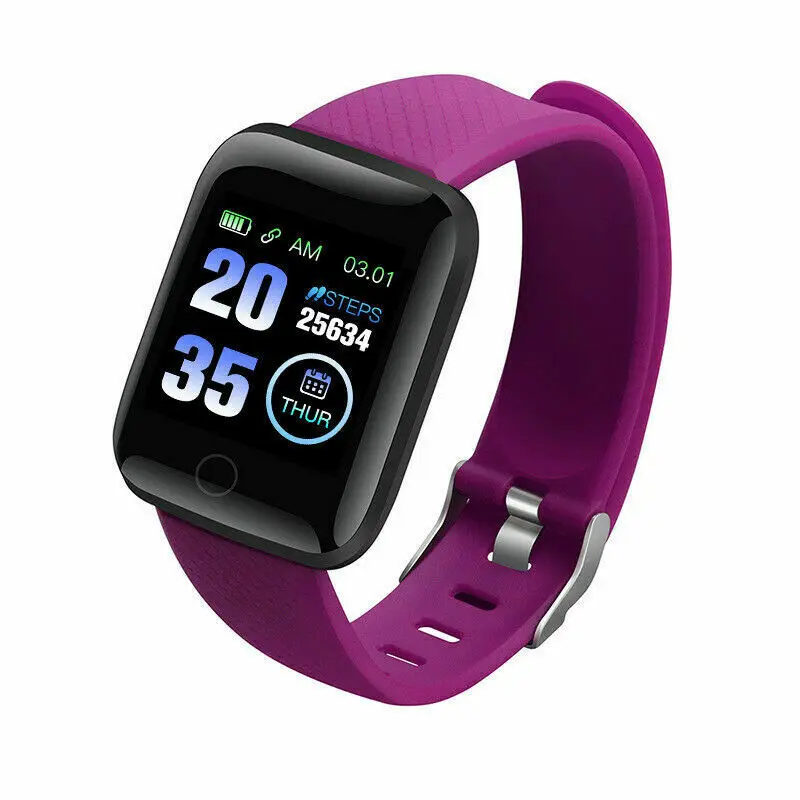 116 Plus Smart Watch Heart Rate Blood Pressure Monitoring IP67 Waterproof Sport Tracker Bracelet For Android IOS Men Women Kid