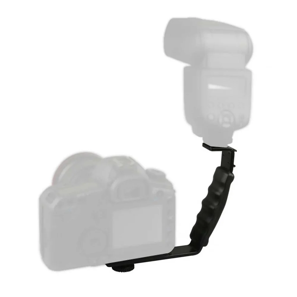 Универсальный Тип L кронштейн для вспышки камеры держатель L кронштейн с 2 стандартными боковыми креплениями Горячий башмак видео светильник вспышка