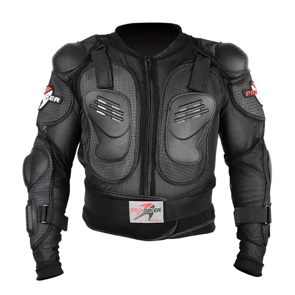 Genuine Black Motorcycle Jacket Racing Armor Protector ATV Motocross Body Protection Jacket Clothing Protective Gear Mask Gift