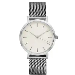Montre Homme 2019 часы женские мужские наручные часы ремешок из нержавеющей стали кварцевые модные повседневные часы Пряжка Круглый Relogio