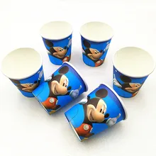 10 個ミッキーマウスカップミッキーメガネ子供の誕生日パーティー結婚式パーティーハッピーバースデーパーティーカップ(China)
