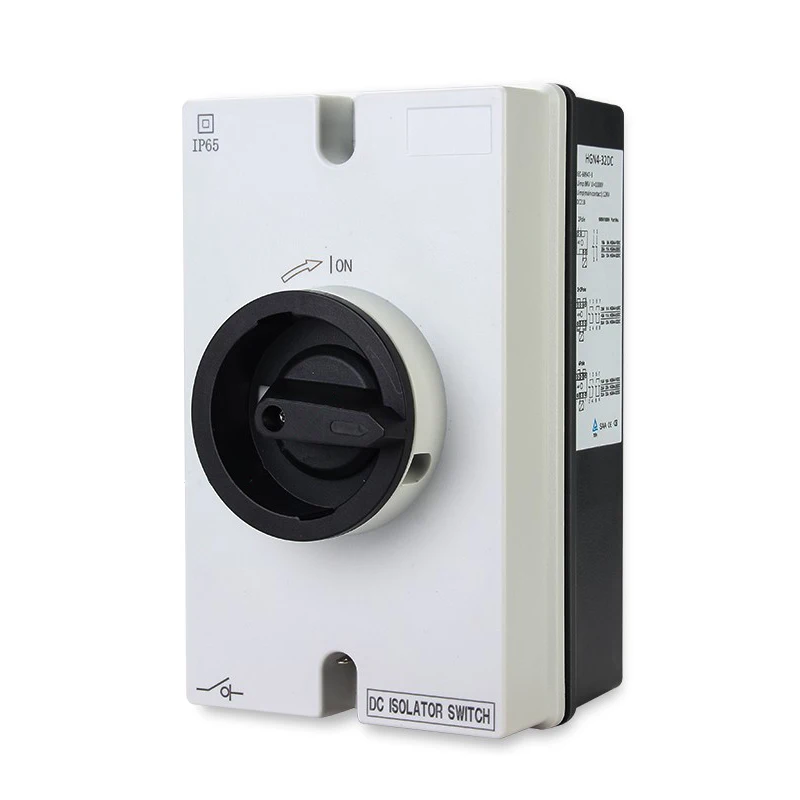 

Solar DC isolator switch 32A 2P 1000V Electrical rotary disconnector IP65 Busbar box for Solar Energy Photovoltaic System