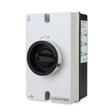 Solar DC isolator switch 32A 2P 1000V Electrical rotary disconnector IP65 Busbar box for Solar Energy Photovoltaic System Solar DC isolator switch 32A 2P 1000V Electrical rotary disconnector IP65 Busbar box for Solar Energy Photovoltaic System