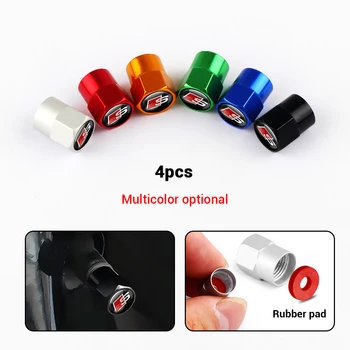 

4pcs/set S Line Alloy Auto Tire Valve Cap Car Airtight Wheel Valve For Q3 A4L A1 A2 A5 A4 A7 A3 A6L Q1 Q2 Decoration Accessories