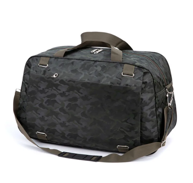 Модная камуфляжная сумка с короткими ручками для путешествий женские и мужские сумки на плечо для путешествий, сумка в руку, очень вместительная уик-энд снаряжение, чемодан, сумка - Цвет: Армейский зеленый