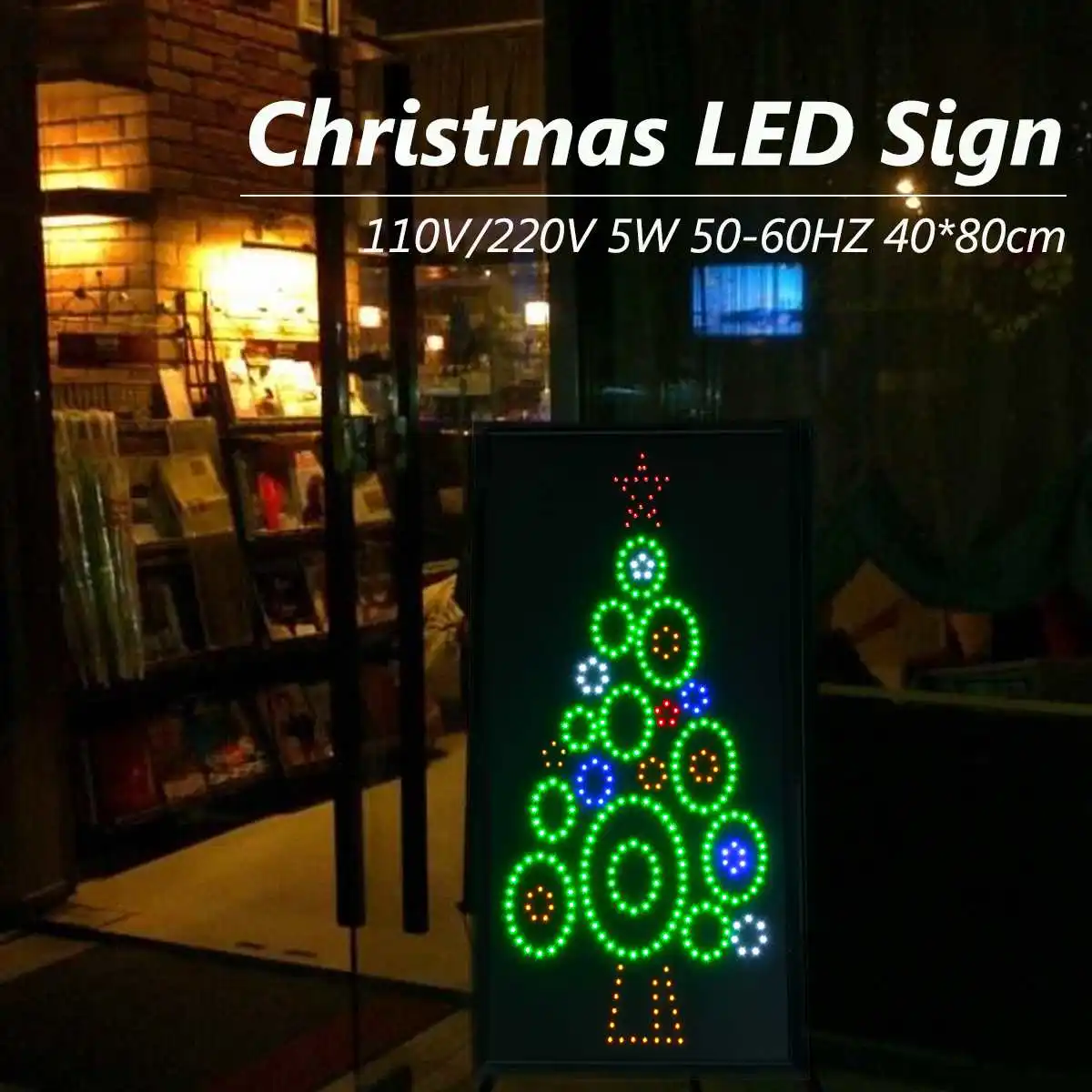 

Sign Light Christmas Tree Shape Design Room Wall Decorations Home Love Ornament Coffee Bar Mural Crafts