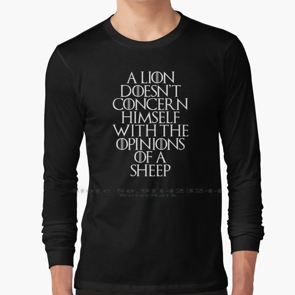 A Lion Doesn't Concern Himself With The Opinion Of Sheep Shirt Long Sleeve T Tee Funny Jobs Trend Best Selling |