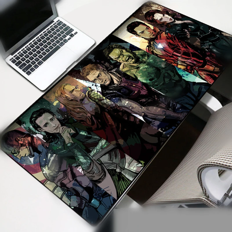 Большой игровой коврик для мыши Avengers 70x30 см водонепроницаемый Настольный