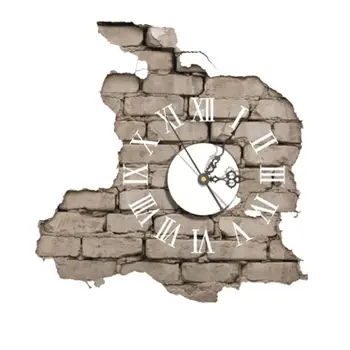 

PVC 1 Set Wall Clock Sticker Wall Clock Fashion Removable 3D Self-Adhesive Diy Office Wall Stickers Creative Cool Home Decor