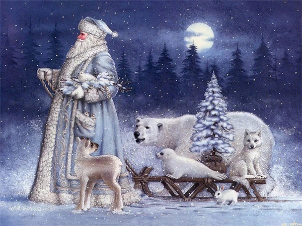 HUACAN 5D Алмазная вышивка Дед мороз алмазная мазайка мультфильм Рождественский подарок - Цвет: 3473