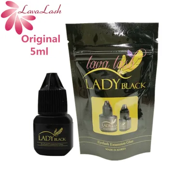 

5 bottles black Lady glue eyelash extensions low irritation fast drying for sensitive skin False eyelash glue tool Free Shipping