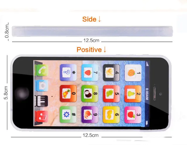 Educational toys Cellphone with LED  Baby Kid Educational phone  English Learning Mobile Phone Toy Chrismtas  Gifts 3
