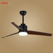 HOOLILO новые потолочные вентиляторы с деревянными лопастями и подсветкой 110 В 220 В Потолочная люстра-вентилятор с пультом дистанционного управления
